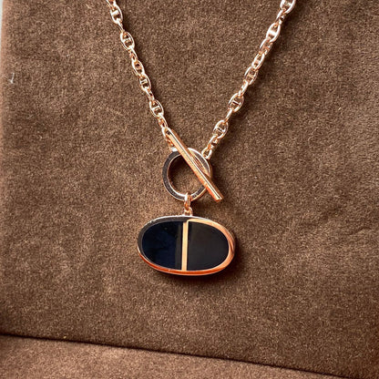 [Revel Jewelry]CHAINE VERSO BLACK CERAMIC NECKLACE