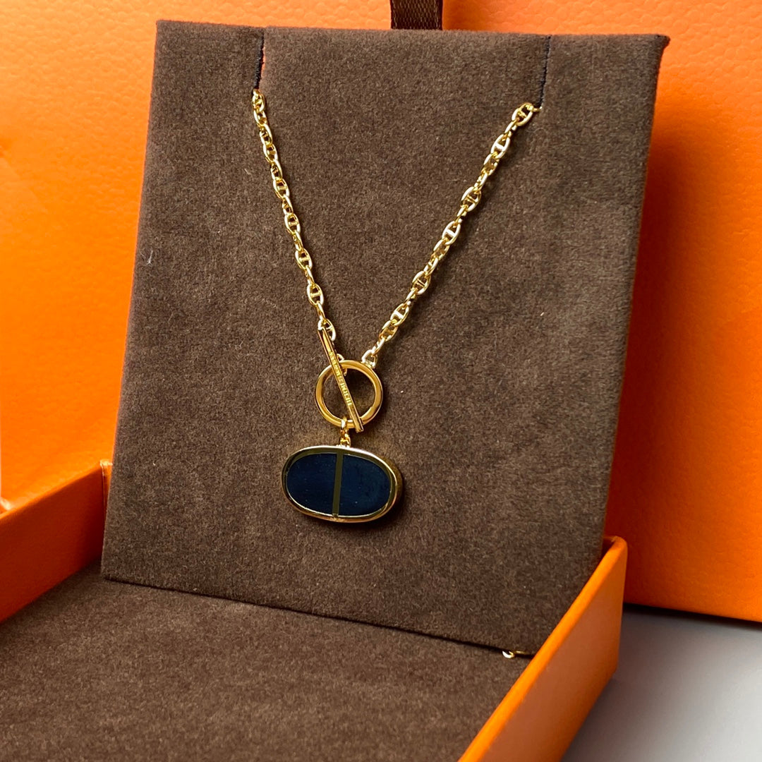 [Revel Jewelry]CHAINE VERSO BLACK CERAMIC NECKLACE