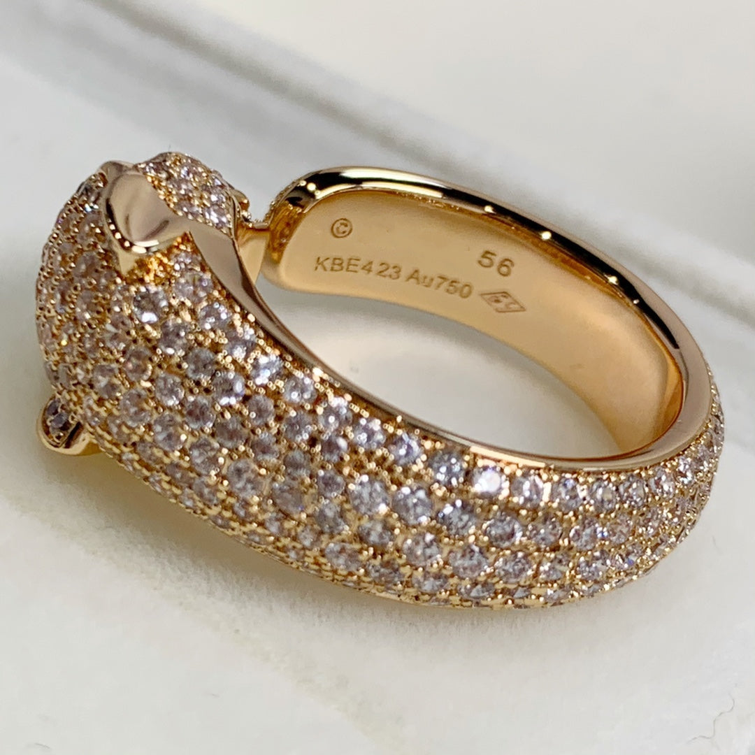 [Revel Jewelry]PANTHERE PINK GOLD DIAMOND RING