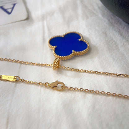 [Revel Jewelry]CLOVER 25MM NECKLACE TURQUOISE ROSE GOLD
