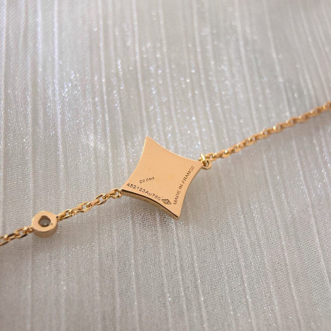 [Revel Jewelry]COLOR STAR CARNELIAN PINK GOLD DIAMOND BRACELET