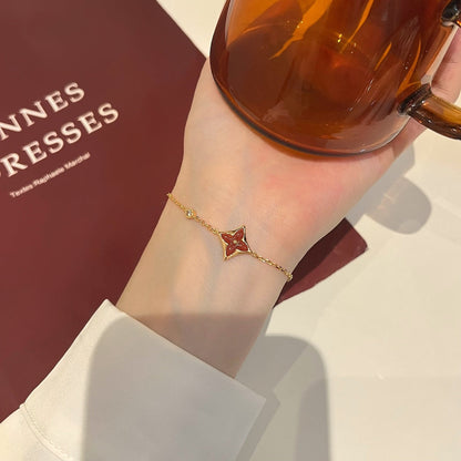[Revel Jewelry]COLOR STAR CARNELIAN PINK GOLD DIAMOND BRACELET