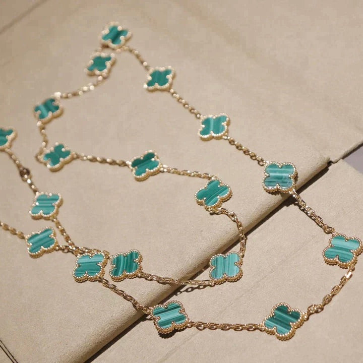 [Revel Jewelry]CLOVER 20 MOTIFS MALACHITE GOLD