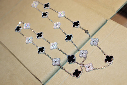 [Revel Jewelry]CLOVER 20 MOTIFS ONYX DIAMOND SILVER