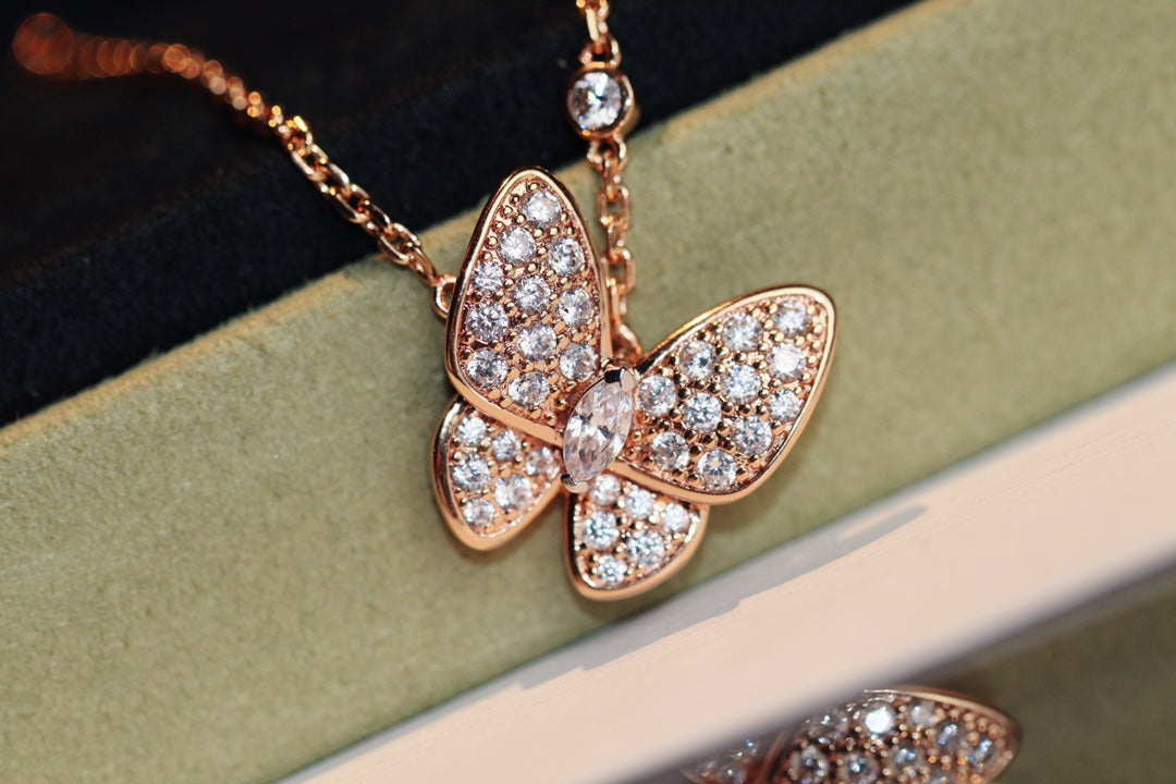 [Revel Jewelry]BUTTERFLY DIAMOND NECKLACE