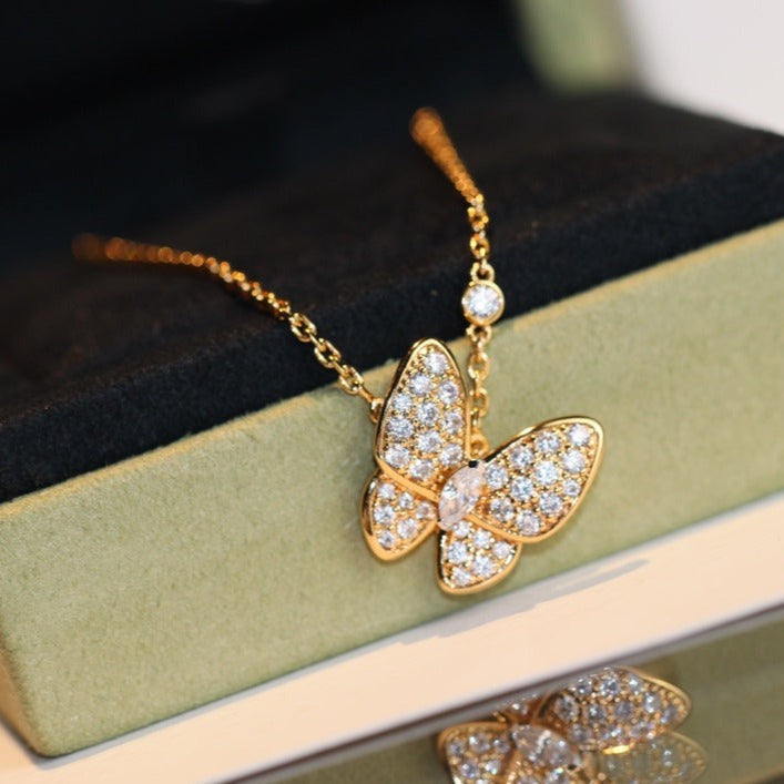 [Revel Jewelry]BUTTERFLY DIAMOND NECKLACE