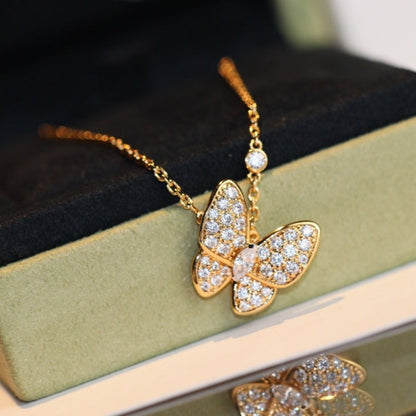 [Revel Jewelry]BUTTERFLY DIAMOND NECKLACE