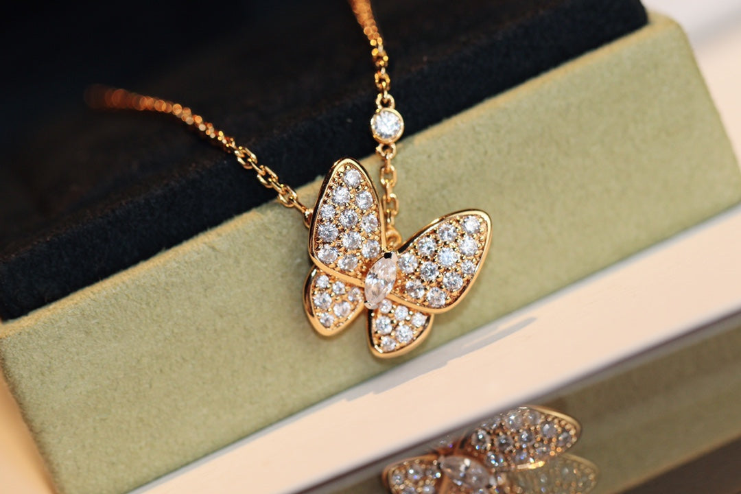 [Revel Jewelry]BUTTERFLY DIAMOND NECKLACE