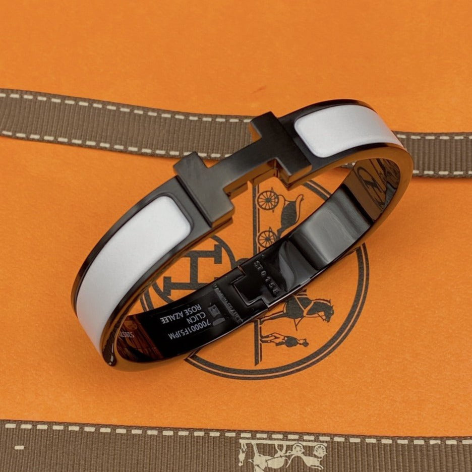 [Revel Jewelry]H BRACELET 12MM BLACK WHITE CERAMIC