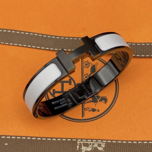 [Revel Jewelry]H BRACELET 12MM BLACK WHITE CERAMIC
