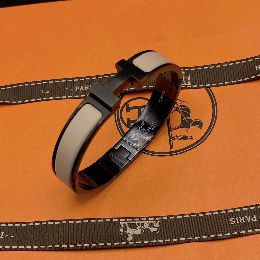 [Revel Jewelry]H BRACELET 12MM BLACK BEIGE CERAMIC