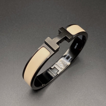 [Revel Jewelry]H BRACELET 12MM BLACK BEIGE CERAMIC