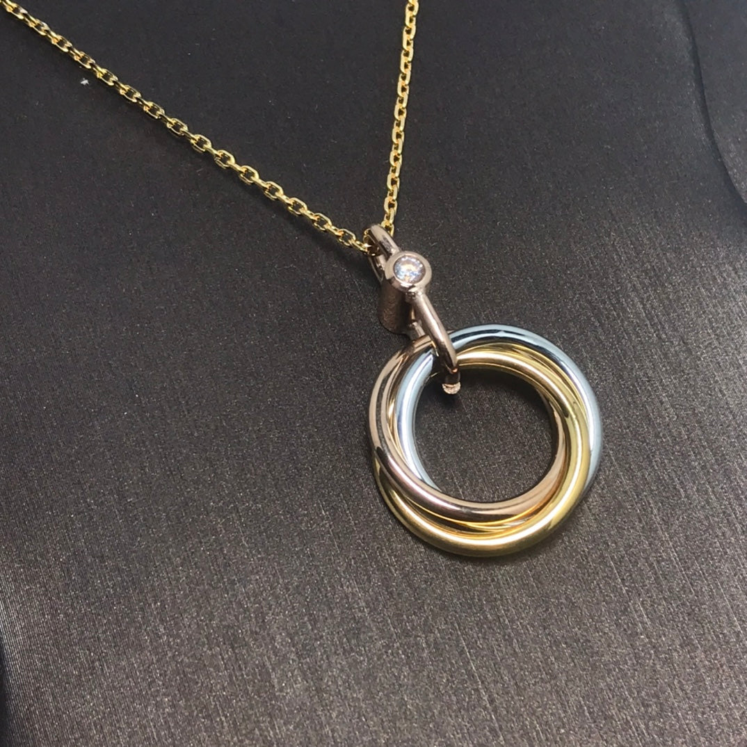 [Revel Jewelry]TRINITY HALSKETTE SILBER GOLD ROSÉGOLD