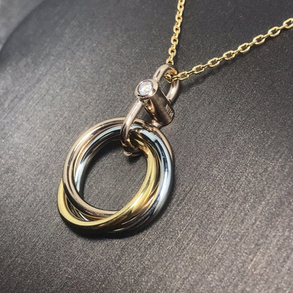 [Revel Jewelry]TRINITY HALSKETTE SILBER GOLD ROSÉGOLD