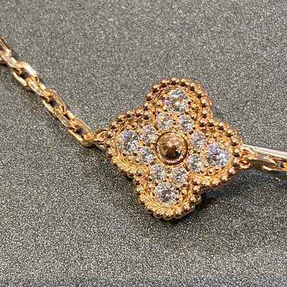 [Revel Jewelry] CLOVER 5 MOTIF FULL DIAMOND BRACELET COLLECTION