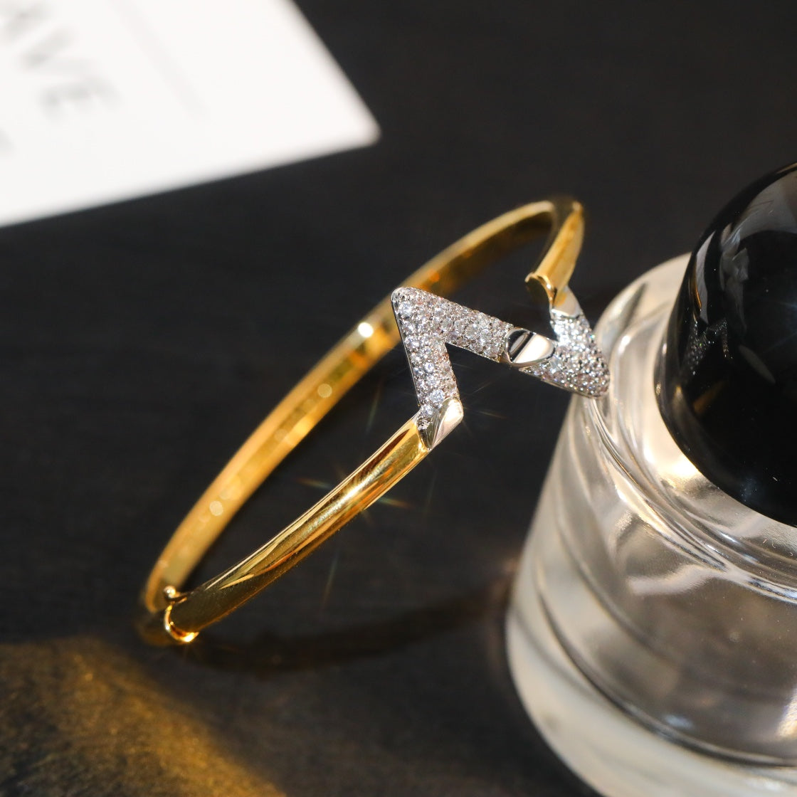 [Revel Jewelry]VOLTE UPSIDE DOWN GOLD DIAMANT ARMREIF