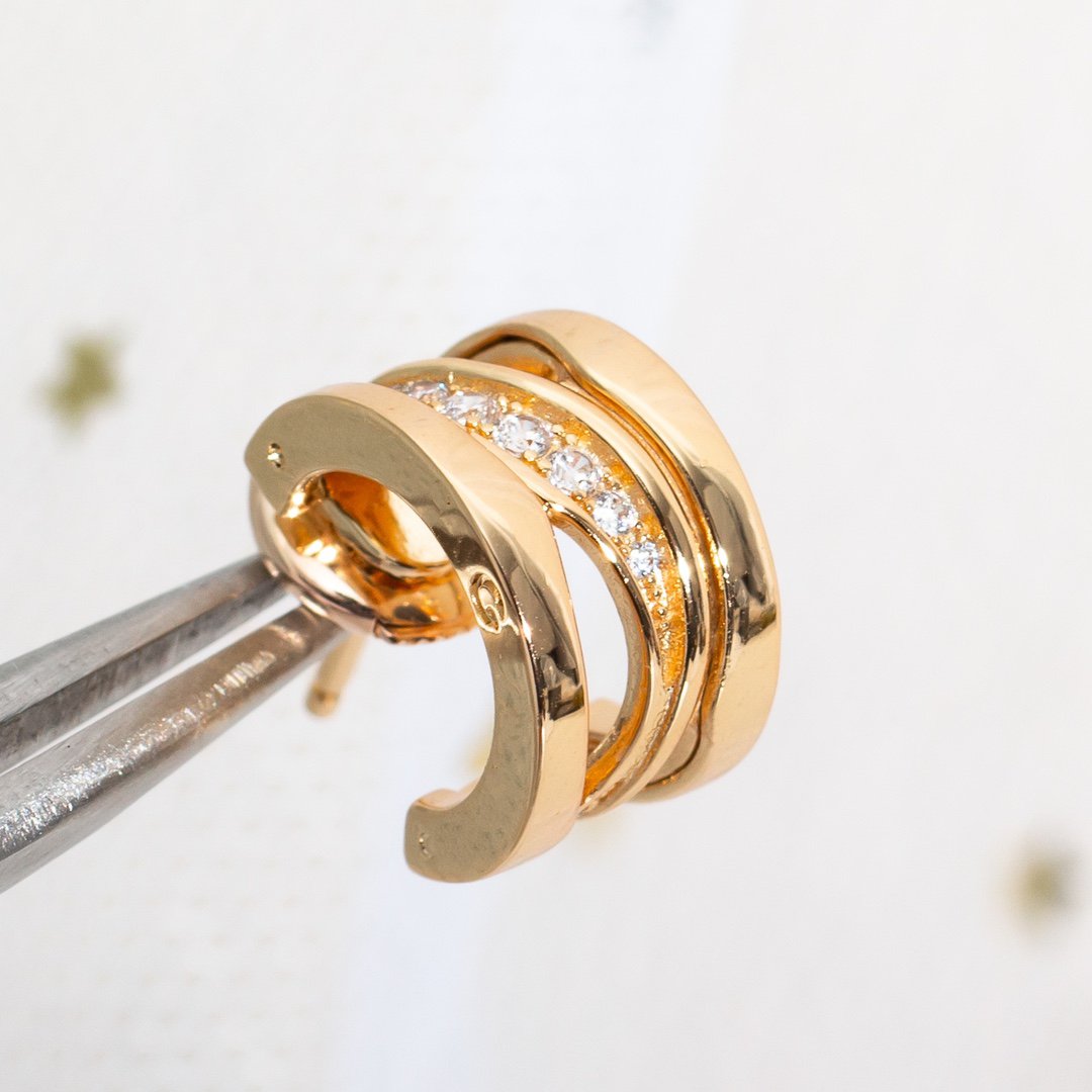 [Revel]ZERO 1 ピンクゴールド ダイヤモンドイヤリング