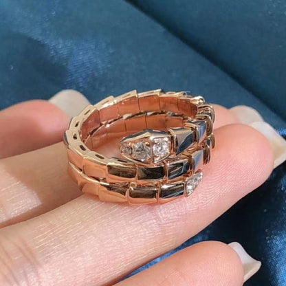 [Revel]SERPENTS DOUBLE ROW DIAMOND RING