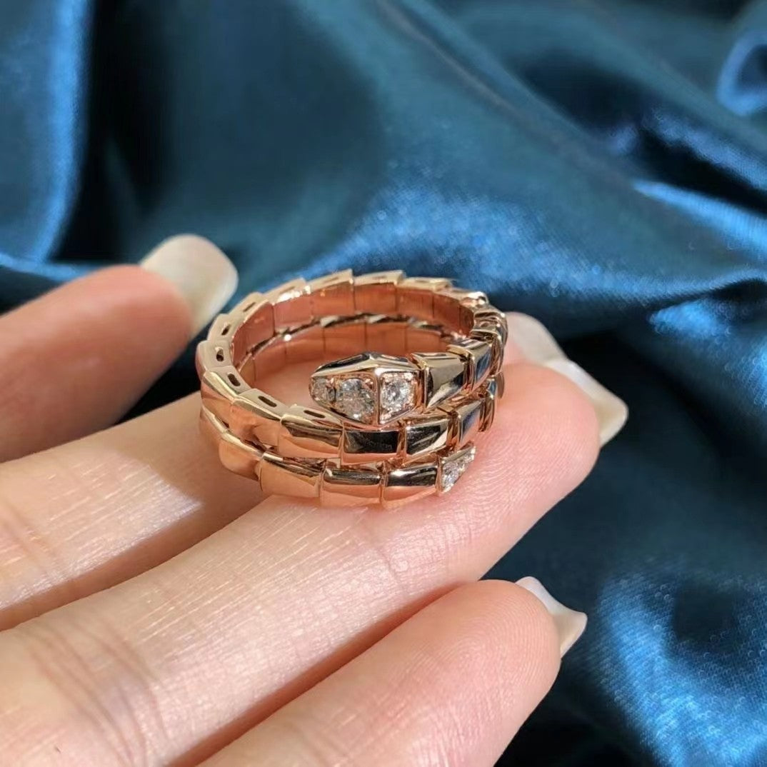 [Revel]SERPENTS DOUBLE ROW DIAMOND RING