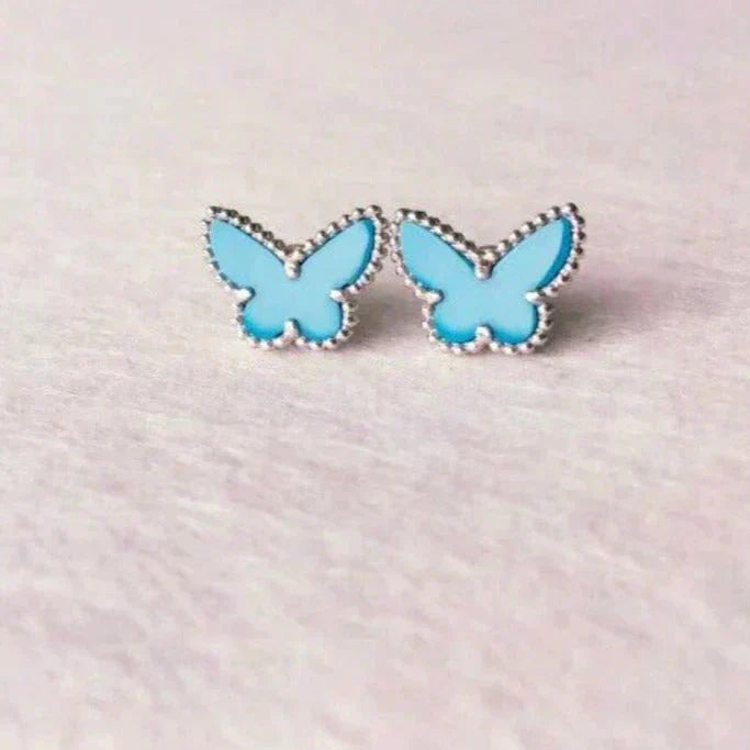 [Revel Jewelry]BUTTERFLY TURQUOISE EARRINGS SILVER
