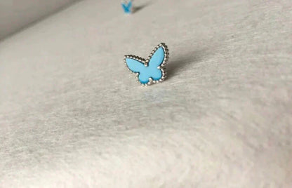 [Revel Jewelry]BUTTERFLY TURQUOISE EARRINGS SILVER