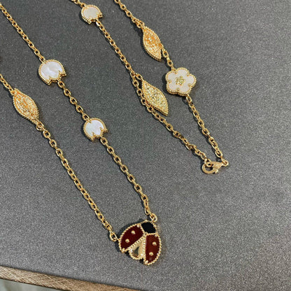 [Revel Jewelry]LUCKY SPRING 15 MOTIFS GOLD NECKLACE