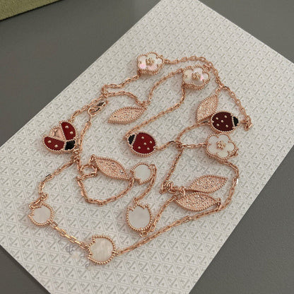 [Revel Jewelry]LUCKY SPRING 15 MOTIFS ROSE GOLD NECKLACE