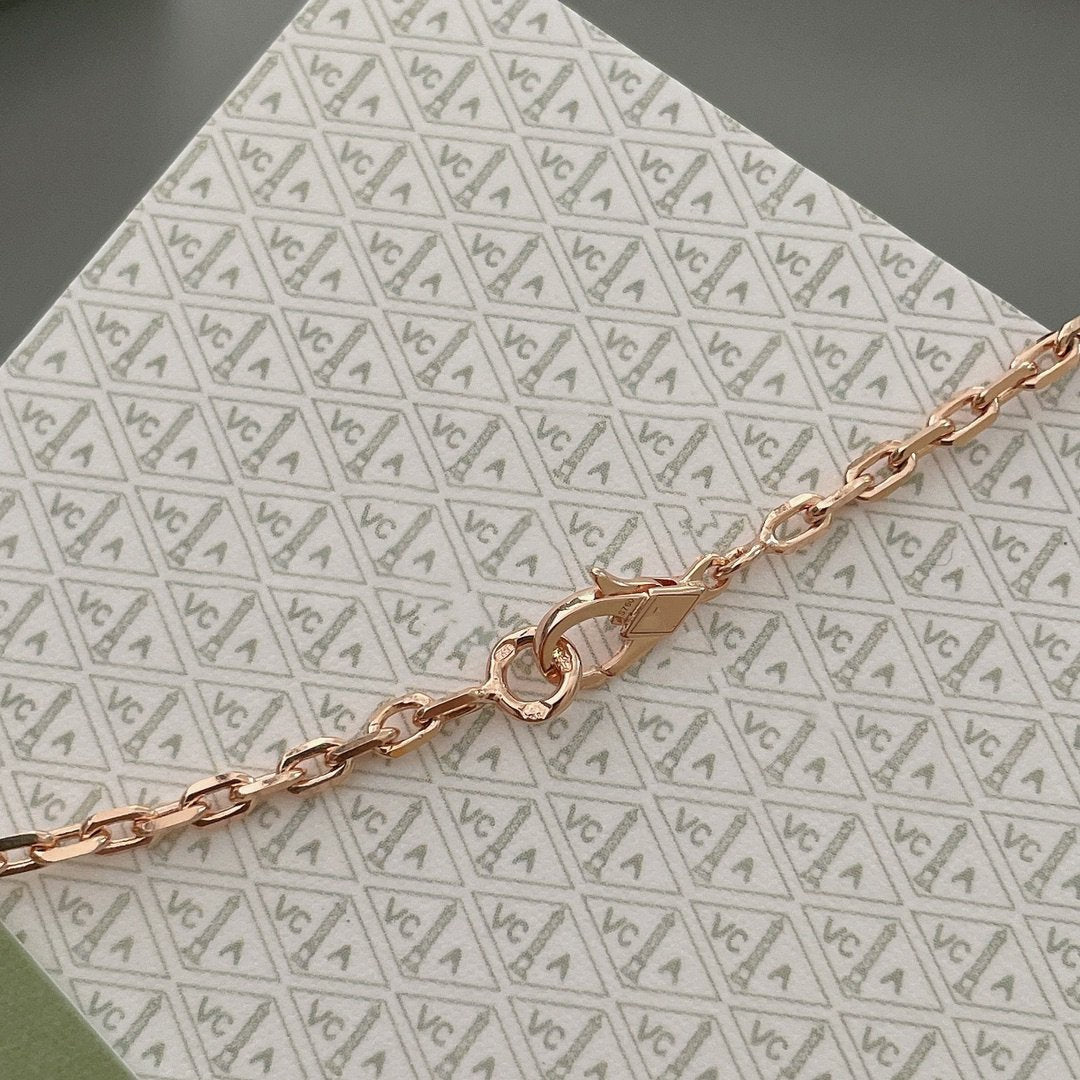 [Revel Jewelry]LUCKY SPRING 15 MOTIFS ROSE GOLD NECKLACE