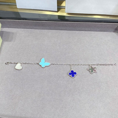 [Revel Jewelry]ラッキースプリング シルバーブレスレット 4モチーフ