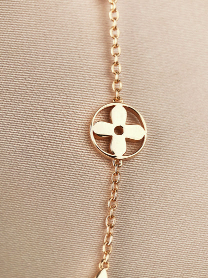 [Revel Jewelry]STAR AND SUN 7 MOTIVE GOLDARMREIF