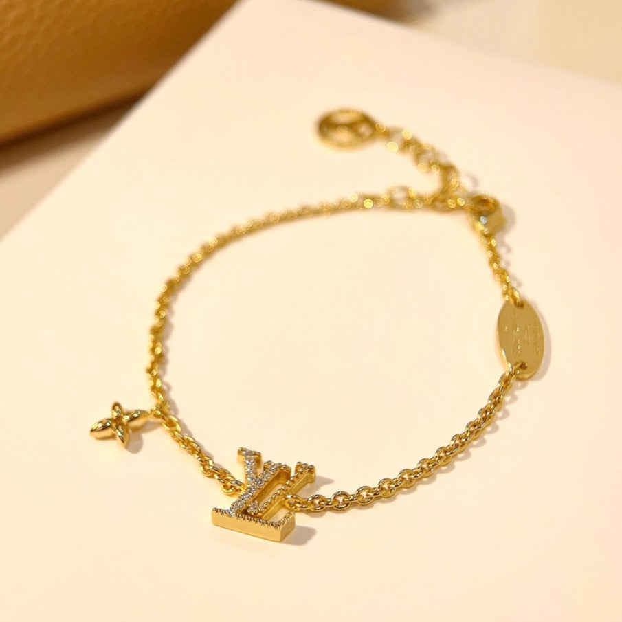 [Revel Jewelry]LOGO STAR MOTIF GOLD BRACELET