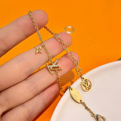 [Revel Jewelry]LOGO STAR MOTIF GOLD BRACELET