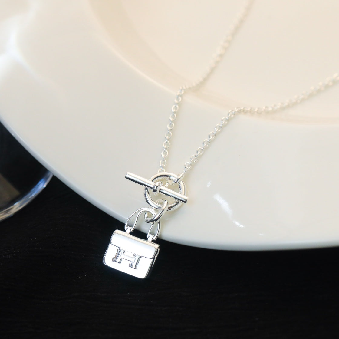 [Revel Jewelry]POP H PEDANT SILVER NECKLACE