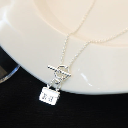 [Revel Jewelry]POP H PEDANT SILVER NECKLACE