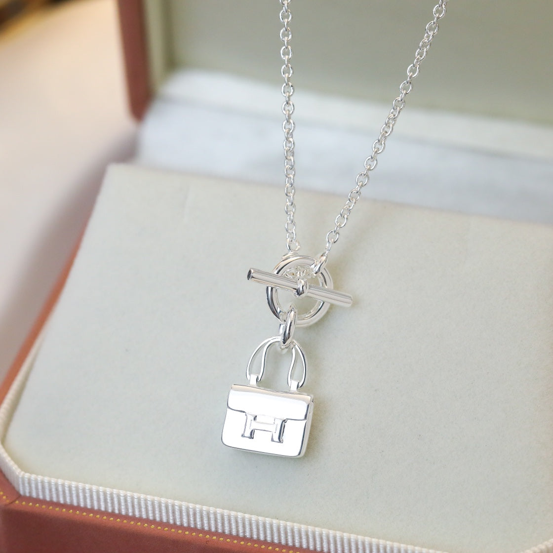 [Revel Jewelry]POP H PEDANT SILVER NECKLACE
