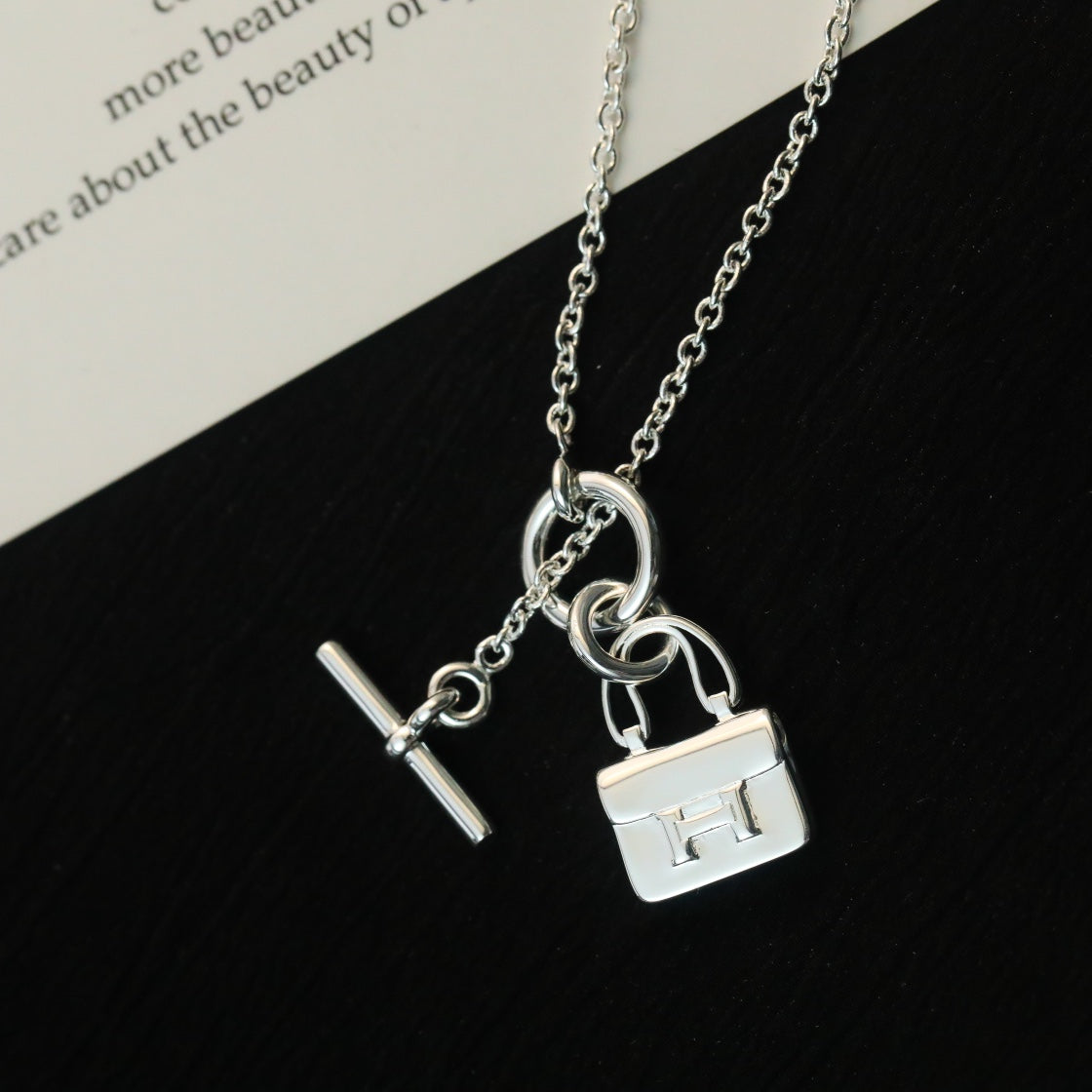[Revel Jewelry]POP H PEDANT SILVER NECKLACE