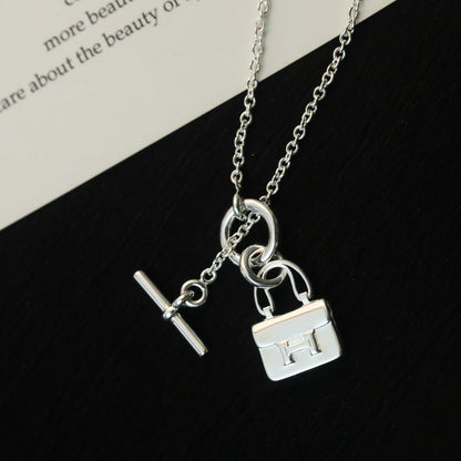 [Revel Jewelry]POP H PEDANT SILVER NECKLACE