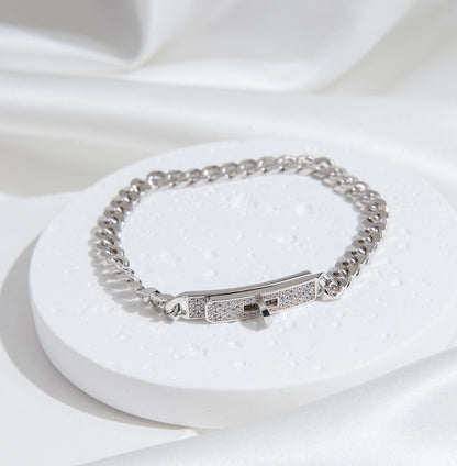 [Revel Jewelry]KELLY CHAIN SILVER DIAMOND BRACELET