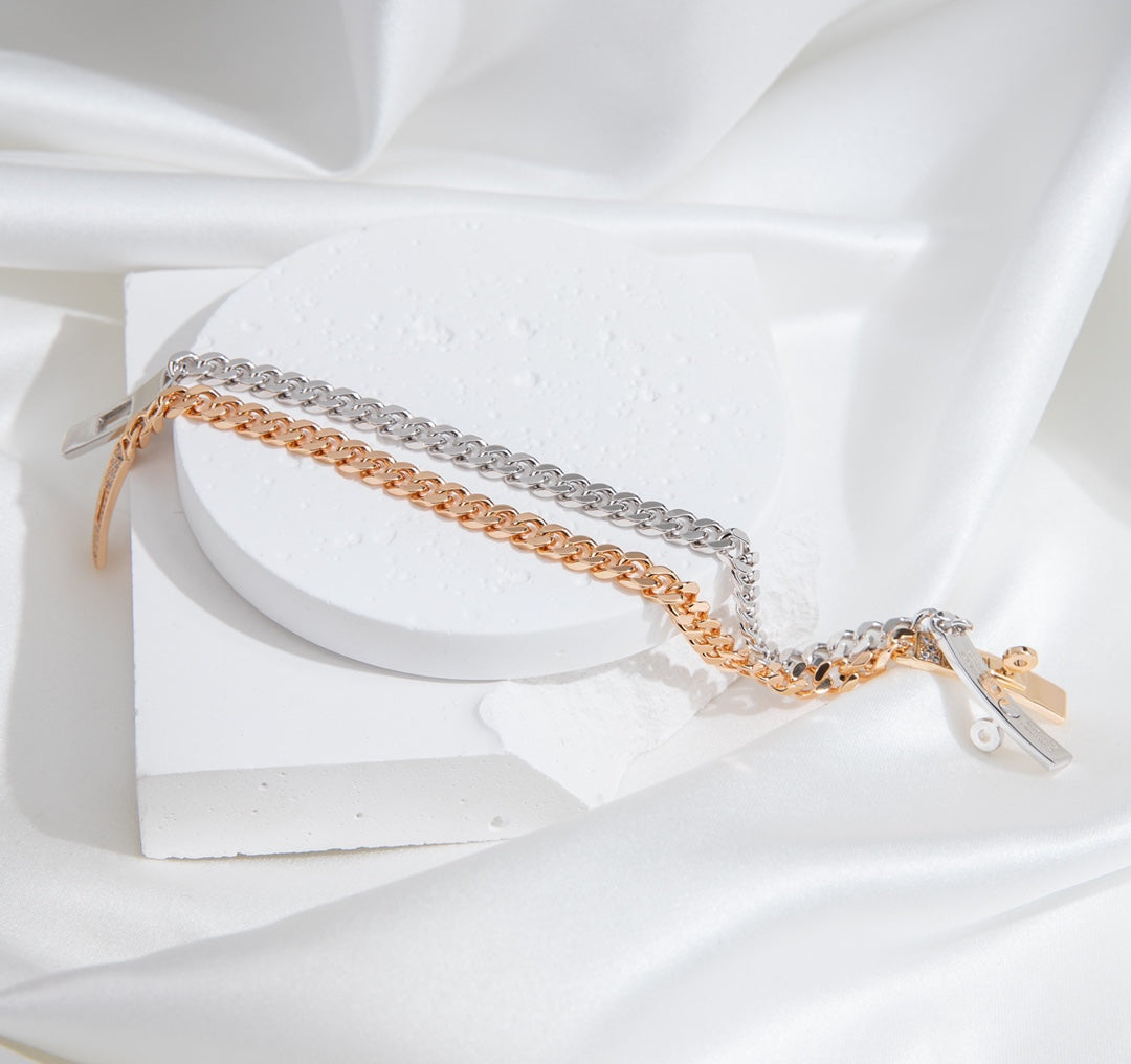 [Revel Jewelry]KELLY CHAIN SILVER DIAMOND BRACELET