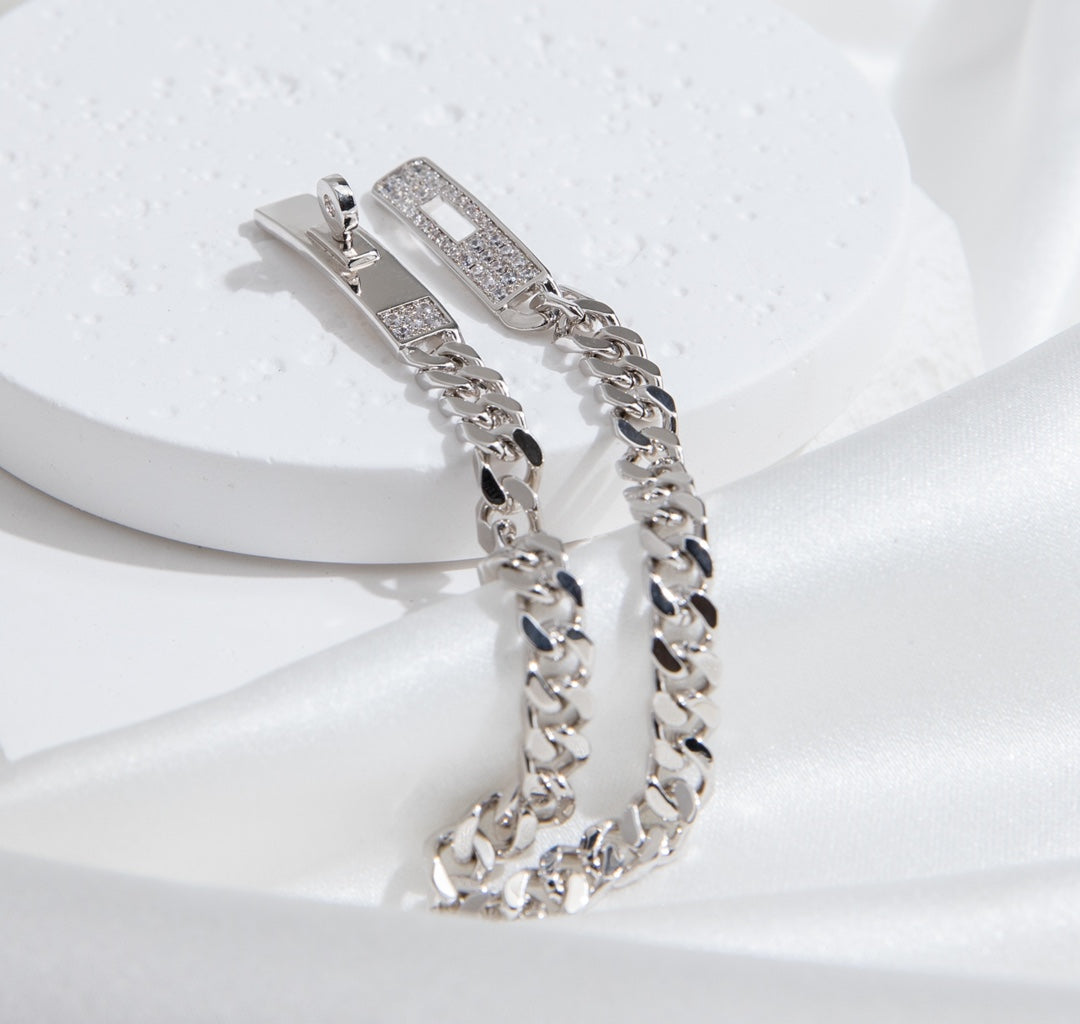 [Revel Jewelry]KELLY CHAIN SILVER DIAMOND BRACELET