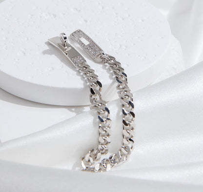 [Revel Jewelry]KELLY CHAIN SILVER DIAMOND BRACELET