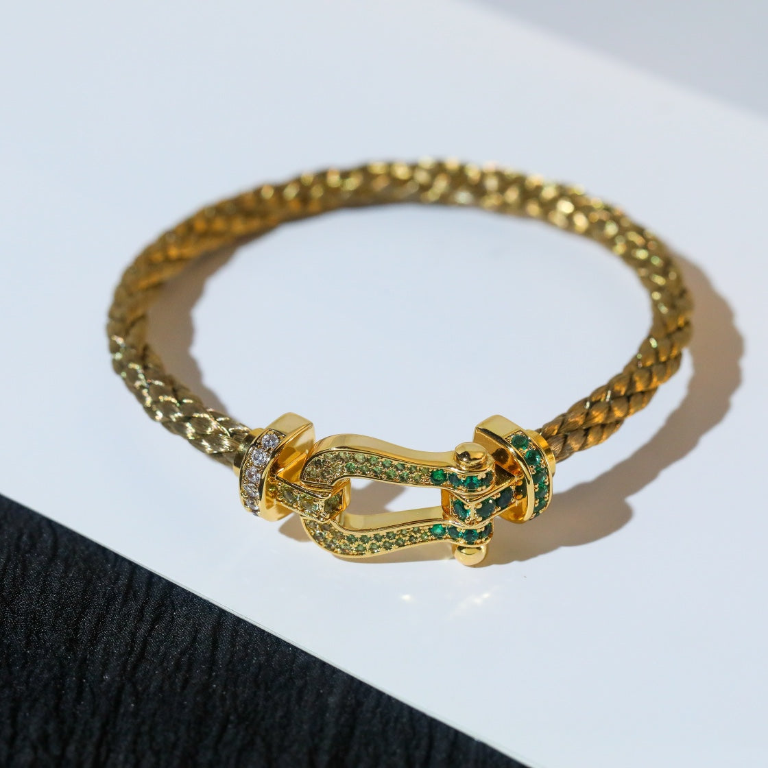 [Revel Jewelry]FORCE 10 GOLD GREEN DIAMOND PAVED