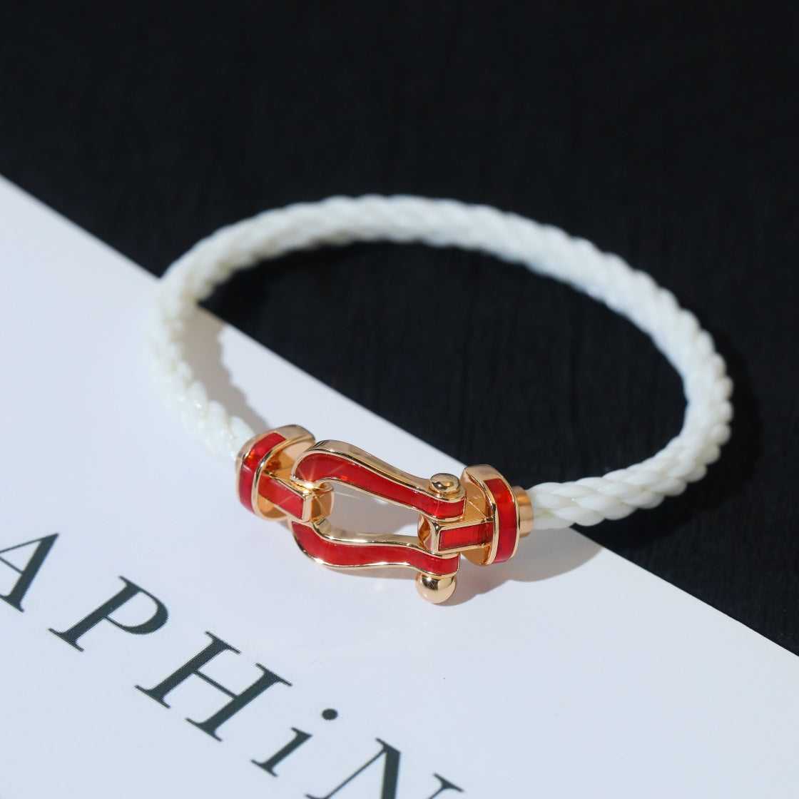 [Revel Jewelry]FORCE 10 WHITE TEXTILE DIAMOND PAVED