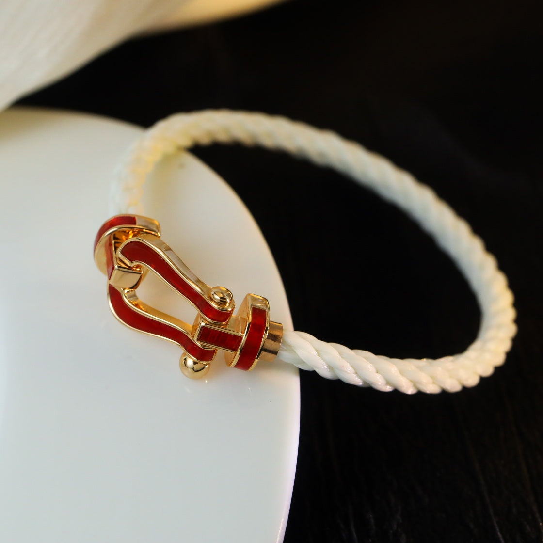 [Revel Jewelry]FORCE 10 WHITE TEXTILE DIAMOND PAVED