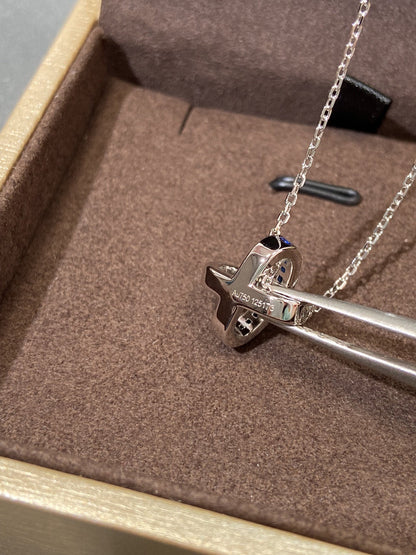 [Revel Jewelry]LIENS DIAMOND SILBERNE HALSKEKTE