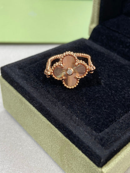[Revel Jewelry]CLOVER RIVERSIBLE ROSE GOLD RING