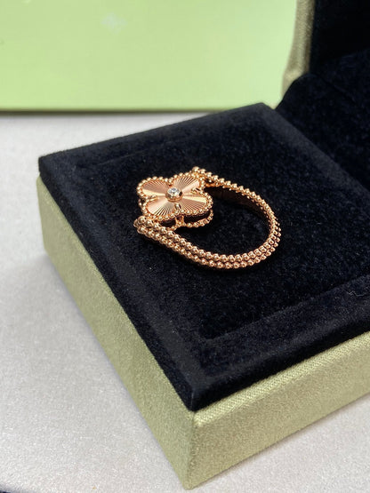 [Revel Jewelry]CLOVER RIVERSIBLE ROSE GOLD RING