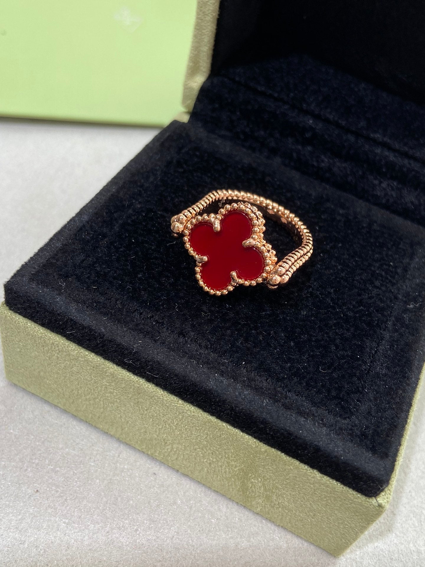 [Revel Jewelry]CLOVER RIVERSIBLE ROSE GOLD RING