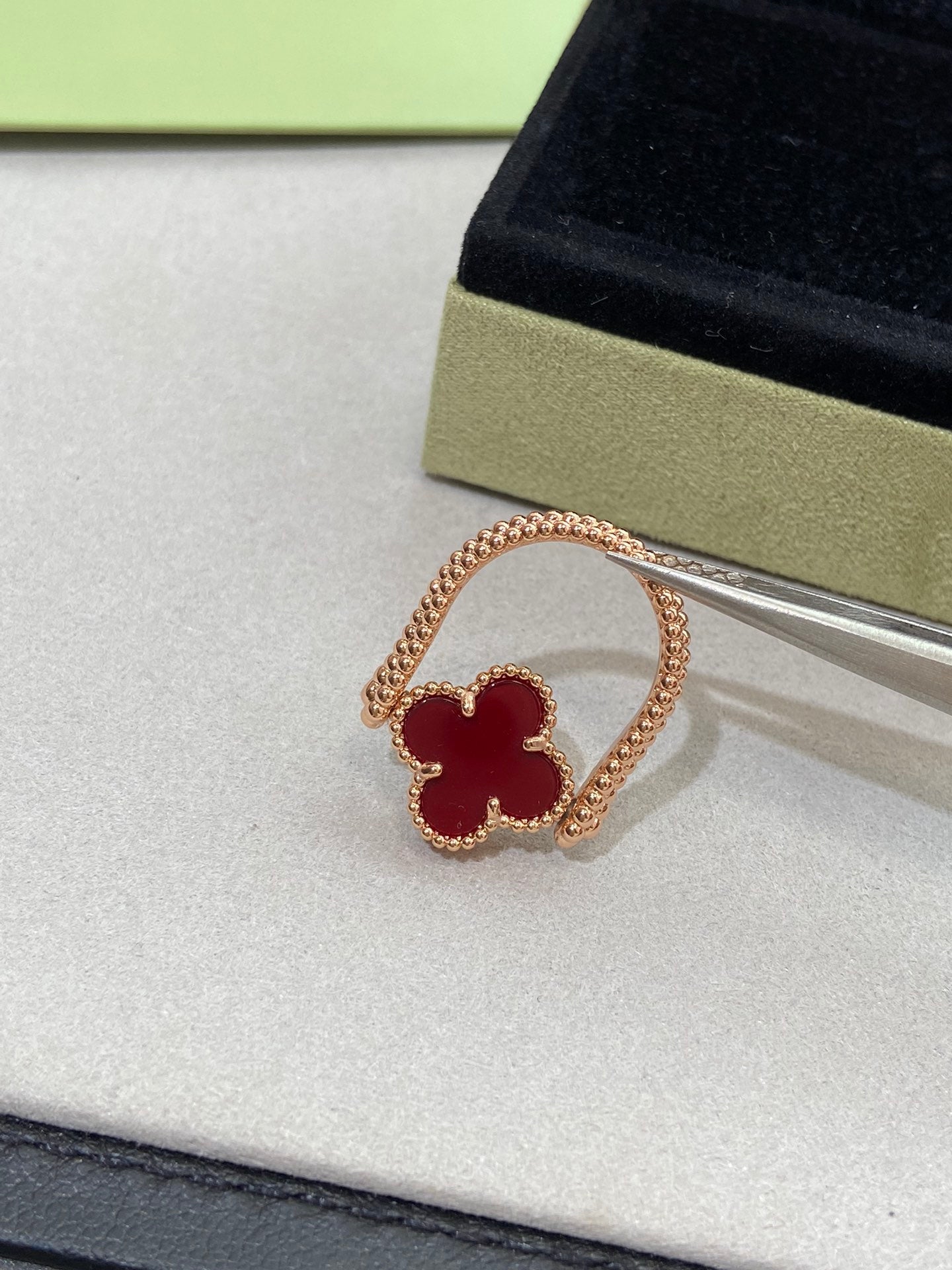 [Revel Jewelry]CLOVER RIVERSIBLE ROSE GOLD RING