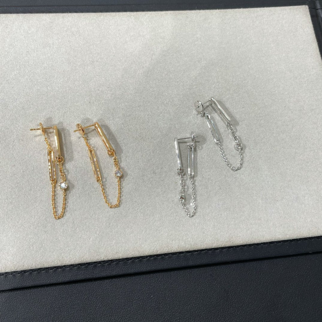 [Revel Jewelry]CHAINE CHAOS DIAMOND DROP OHRRINGE